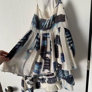 Tibi Blue and Black Patterned Dress